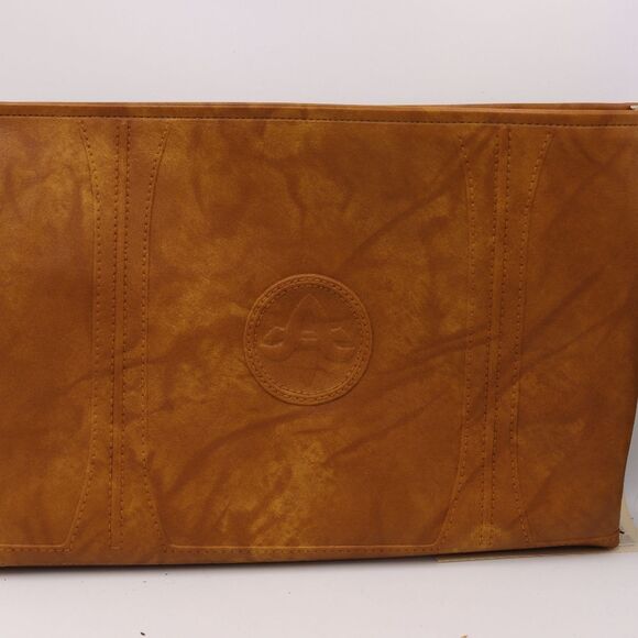 American Tourister Vintage Brown Vinyl Business Case Travel Bag Document File - Picture 1 of 10